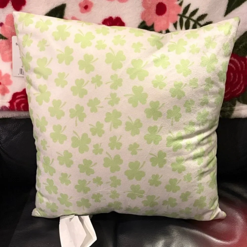 Green 'Lucky' Decorative Pillow ☘️☘️